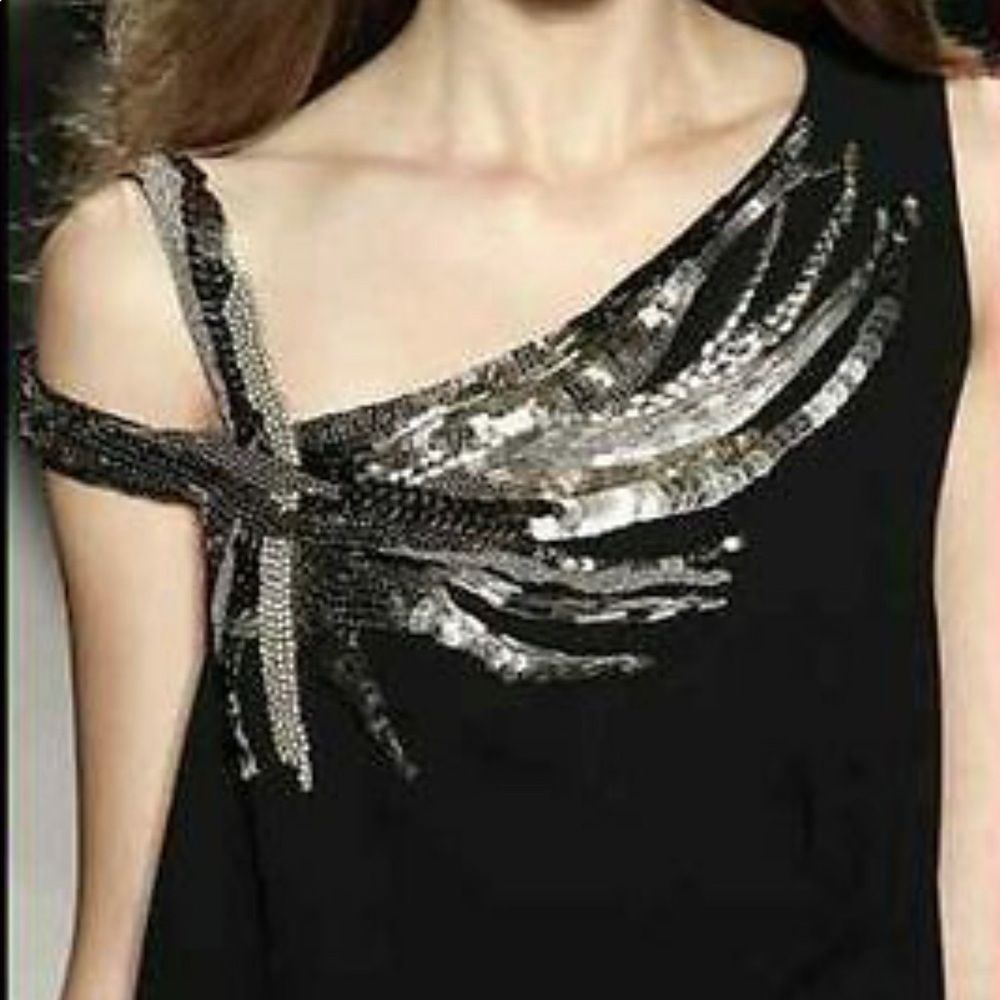 BC BG asymmetrical gown